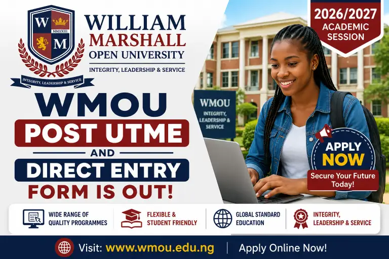 West Midlands Open University Post UTME and Direct Entry Form 2026/2027: Courses, Fees, Requirements and How to Apply