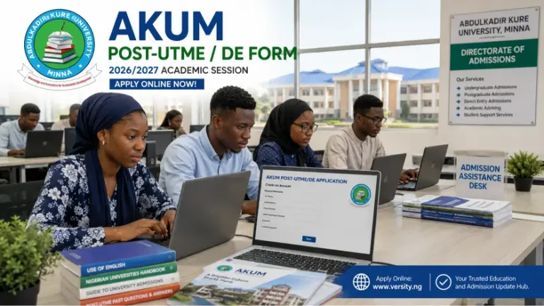 AKUM Post-UTME/DE Form 2026/2027: Fee, Eligibility and How to Apply